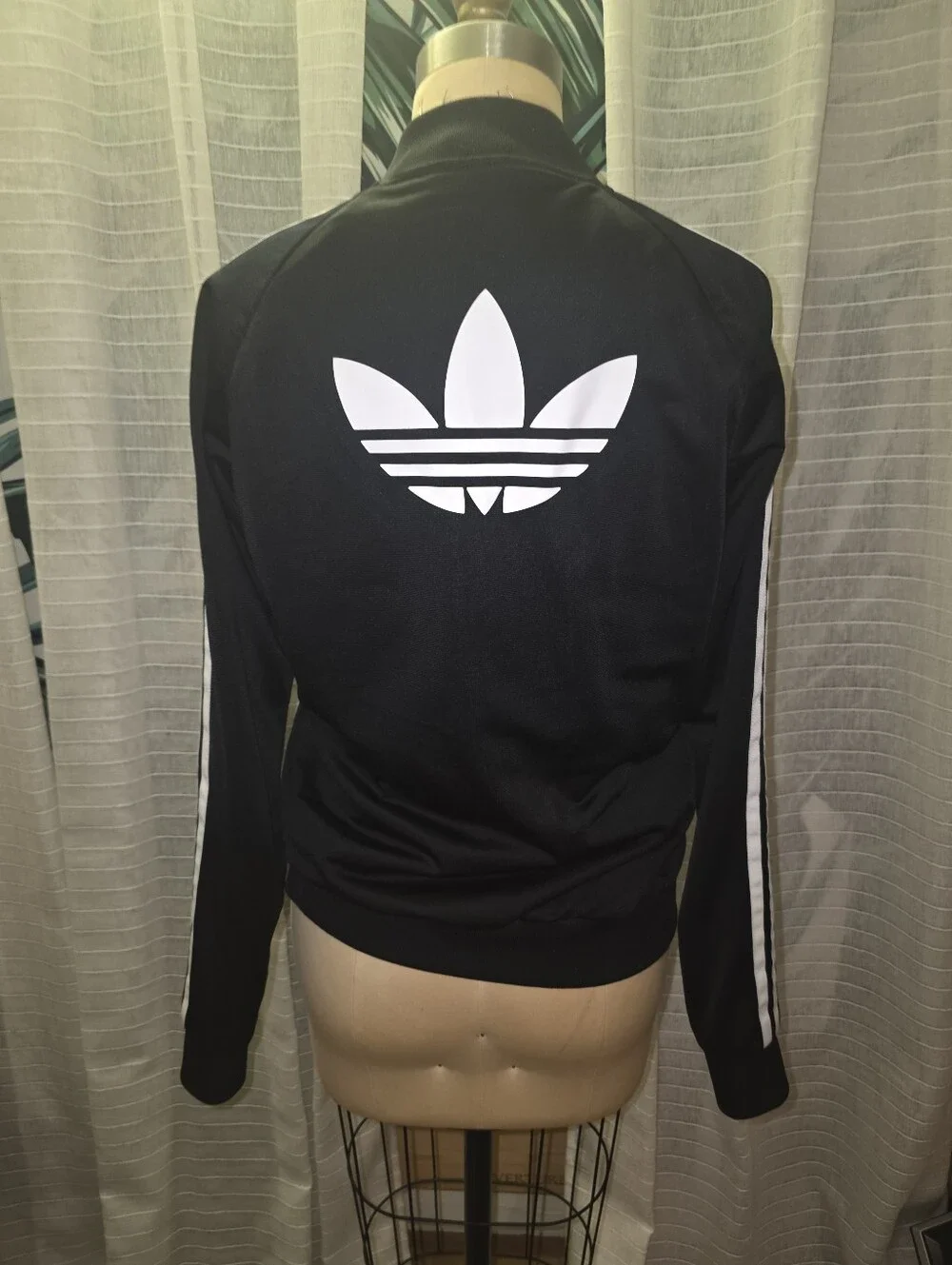 adidas Black Track Jacket with Yellow Osaka Tiger Patch
